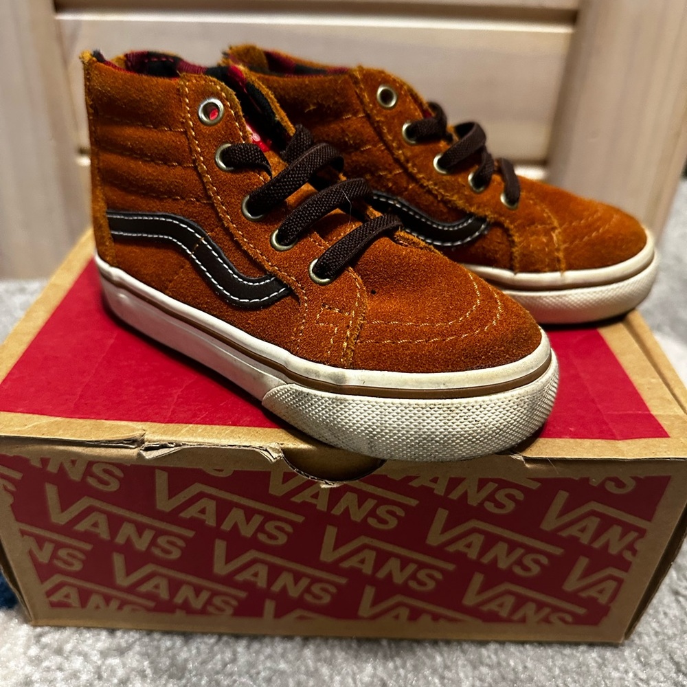 Vans Kids High-Top Sneakers - Brown